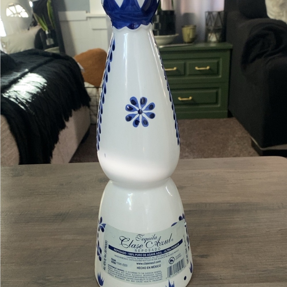 Blue and White Ceramic Vase - Picture 3 of 4